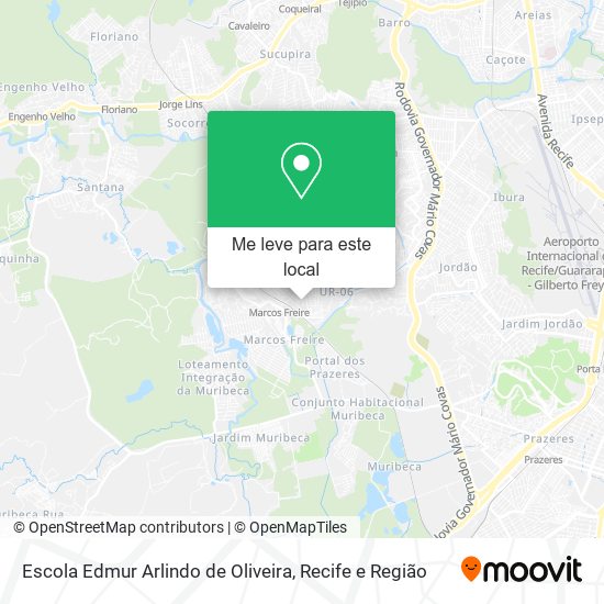 Escola Edmur Arlindo de Oliveira mapa
