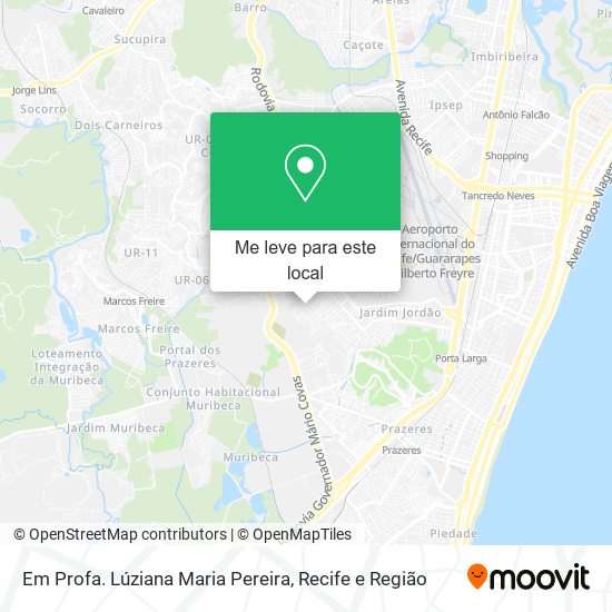 Em Profa. Lúziana Maria Pereira mapa