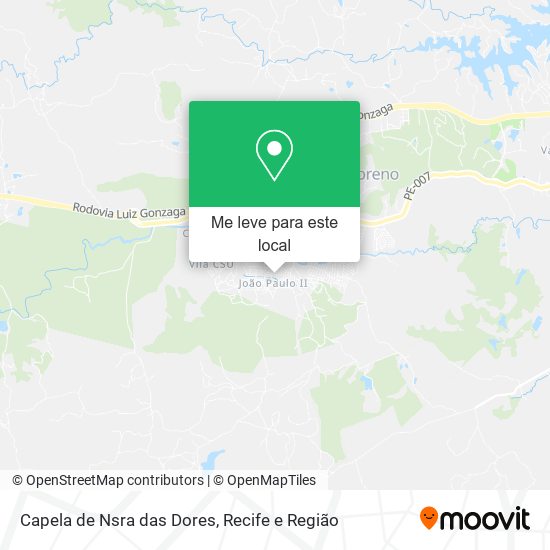 Capela de Nsra das Dores mapa