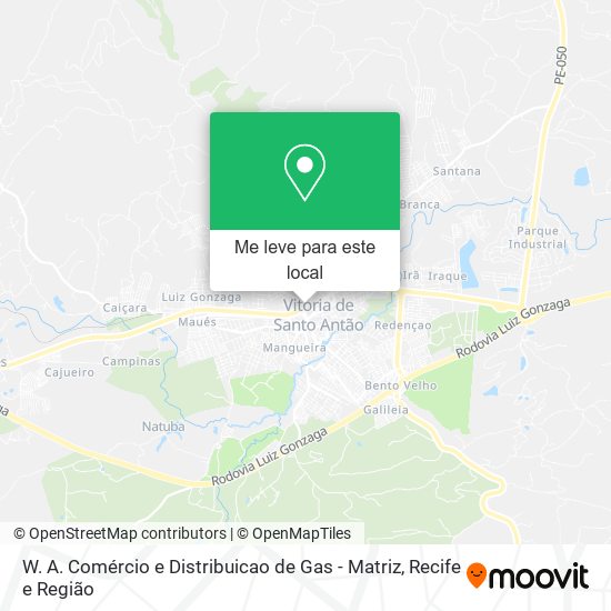 W. A. Comércio e Distribuicao de Gas - Matriz mapa
