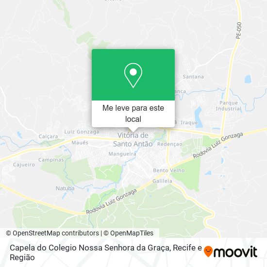 Capela do Colegio Nossa Senhora da Graça mapa