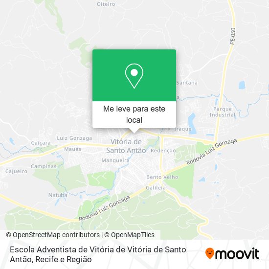 Escola Adventista de Vitória de Vitória de Santo Antão mapa
