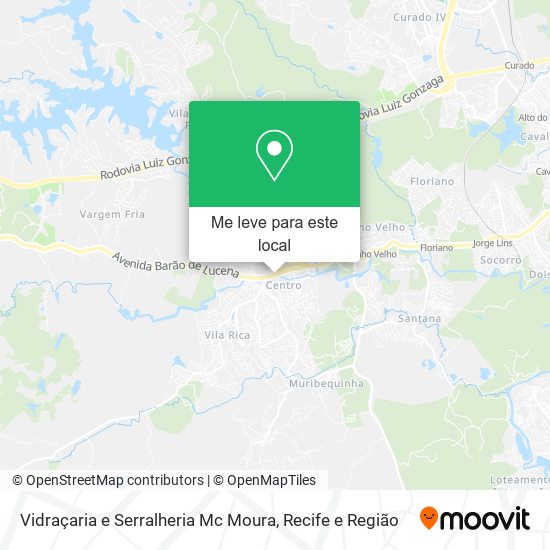 Vidraçaria e Serralheria Mc Moura mapa