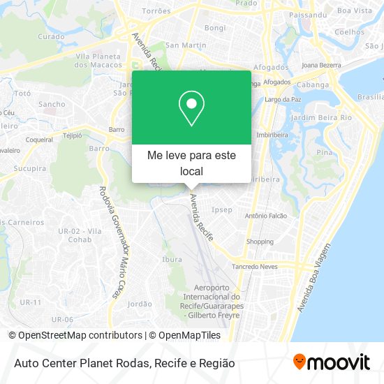 Auto Center Planet Rodas mapa