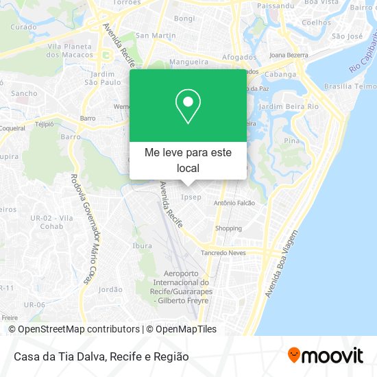 Casa da Tia Dalva mapa