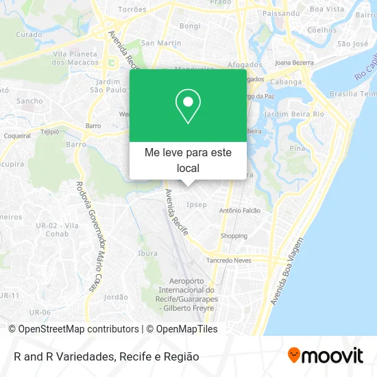 R and R Variedades mapa