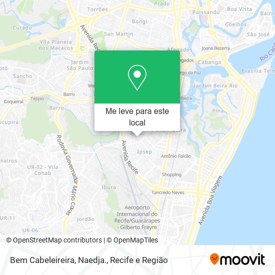 Bem Cabeleireira, Naedja. mapa