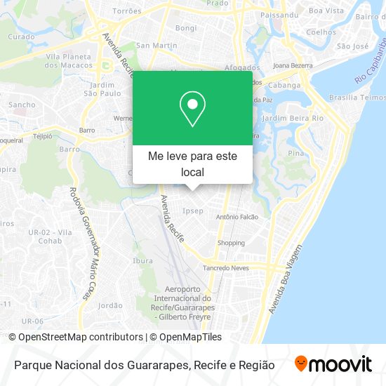 Parque Nacional dos Guararapes mapa