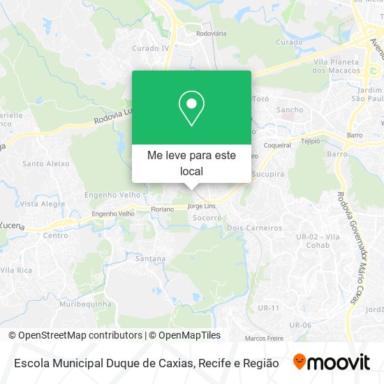 Escola Municipal Duque de Caxias mapa