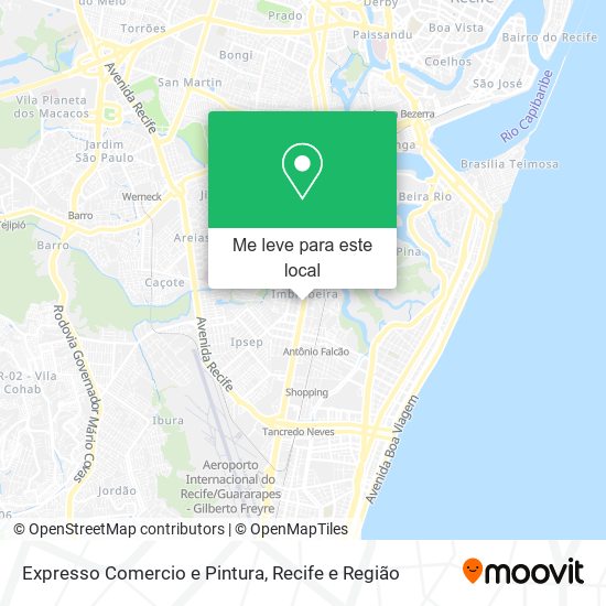 Expresso Comercio e Pintura mapa