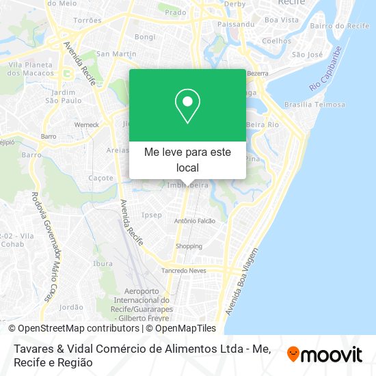 Tavares & Vidal Comércio de Alimentos Ltda - Me mapa