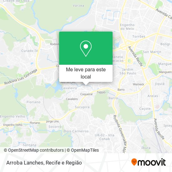 Arroba Lanches mapa