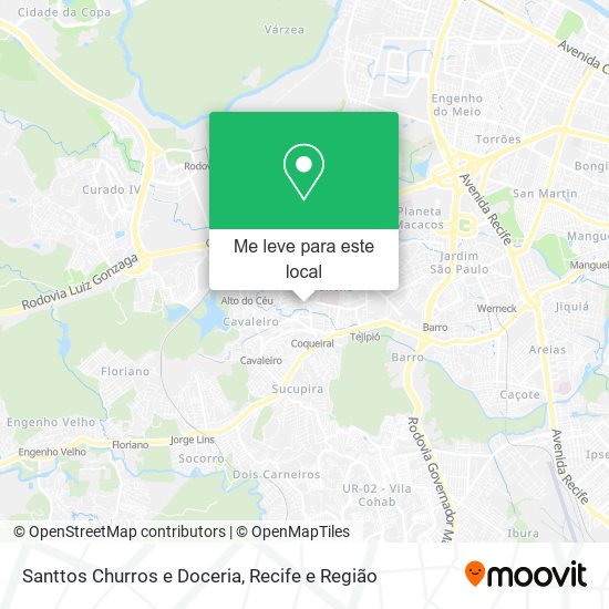 Santtos Churros e Doceria mapa
