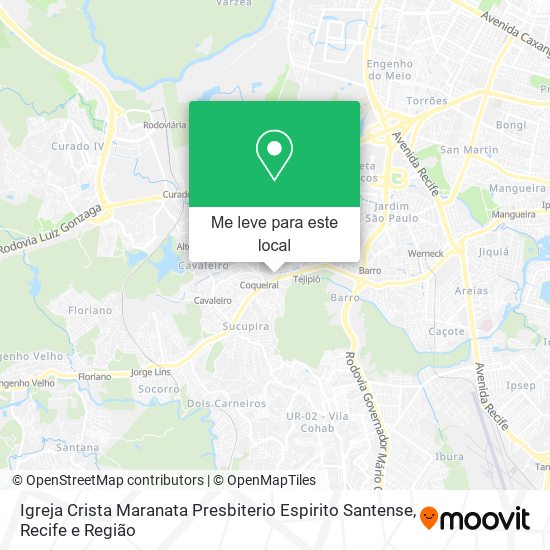 Igreja Crista Maranata Presbiterio Espirito Santense mapa