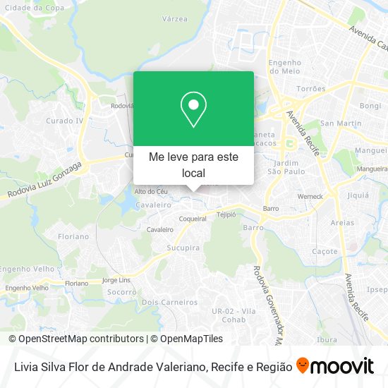 Livia Silva Flor de Andrade Valeriano mapa