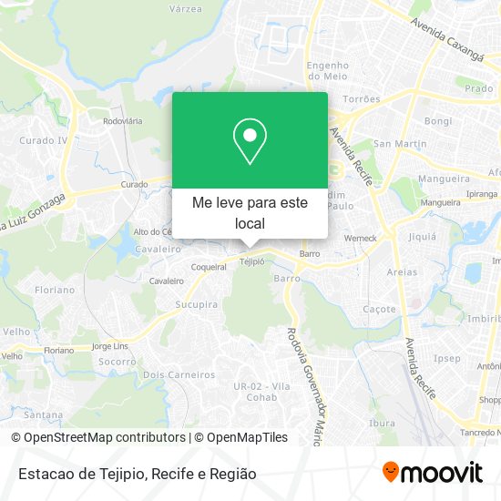 Estacao de Tejipio mapa