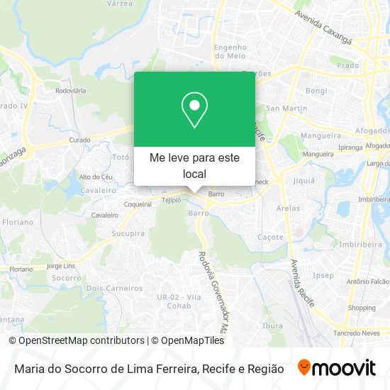 Maria do Socorro de Lima Ferreira mapa