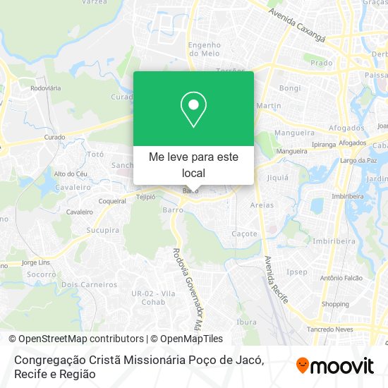 Congregação Cristã Missionária Poço de Jacó mapa