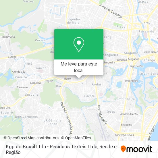Kgp do Brasil Ltda - Resíduos Têxteis Ltda mapa
