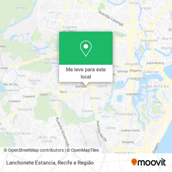 Lanchonete Estancia mapa