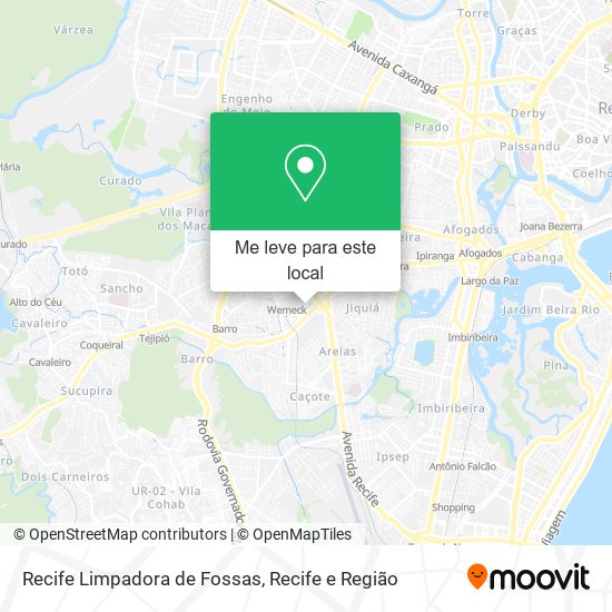 Recife Limpadora de Fossas mapa