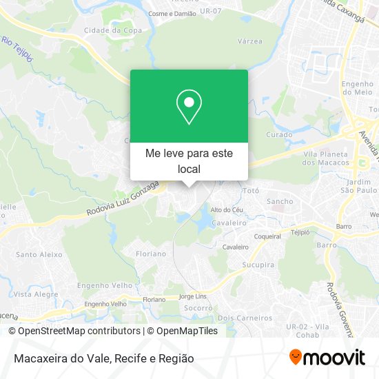 Macaxeira do Vale mapa