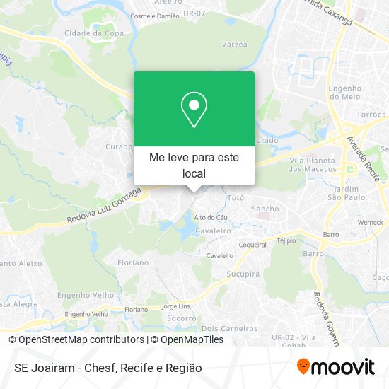 SE Joairam - Chesf mapa