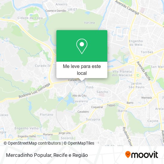 Mercadinho Popular mapa