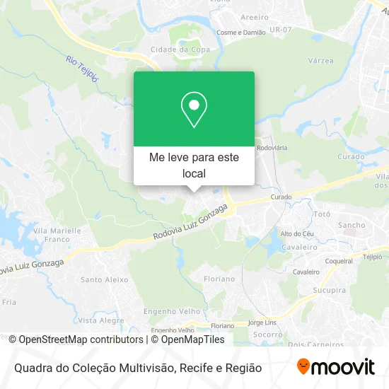 Quadra do Coleção Multivisão mapa