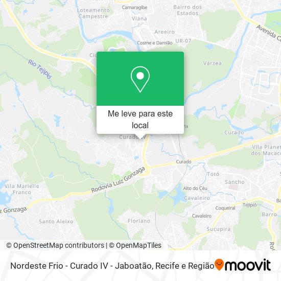 Nordeste Frio - Curado IV - Jaboatão mapa