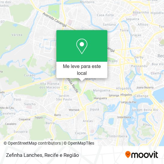 Zefinha Lanches mapa