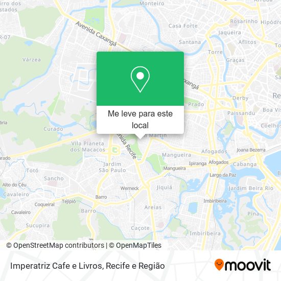 Imperatriz Cafe e Livros mapa