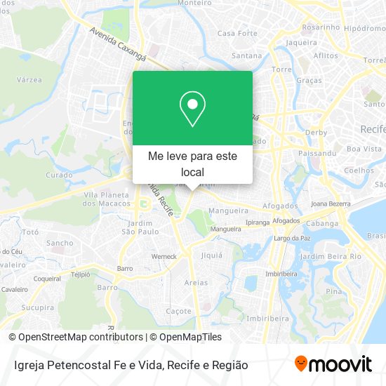 Igreja Petencostal Fe e Vida mapa