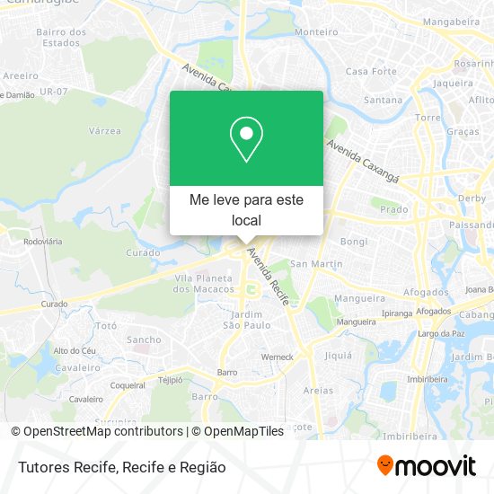 Tutores Recife mapa