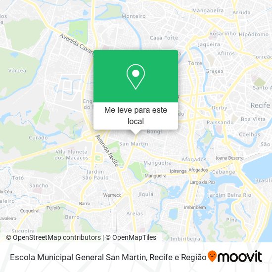 Escola Municipal General San Martin mapa