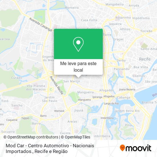 Mod Car - Centro Automotivo - Nacionais Importados. mapa