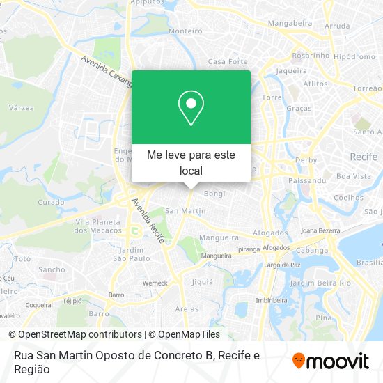 Rua San Martin Oposto de Concreto B mapa