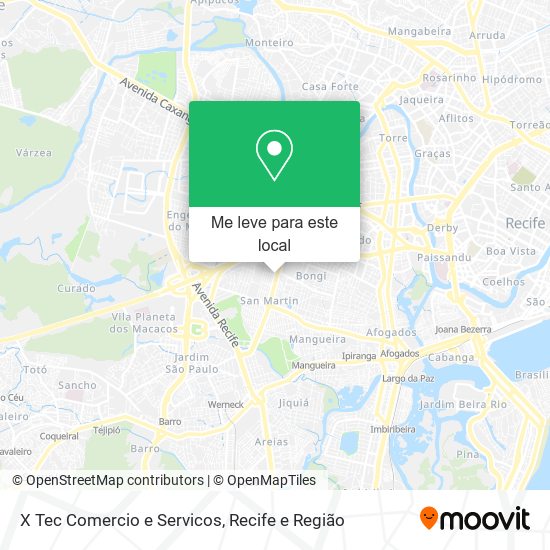 X Tec Comercio e Servicos mapa