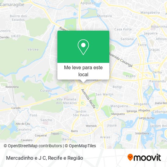 Mercadinho e J C mapa