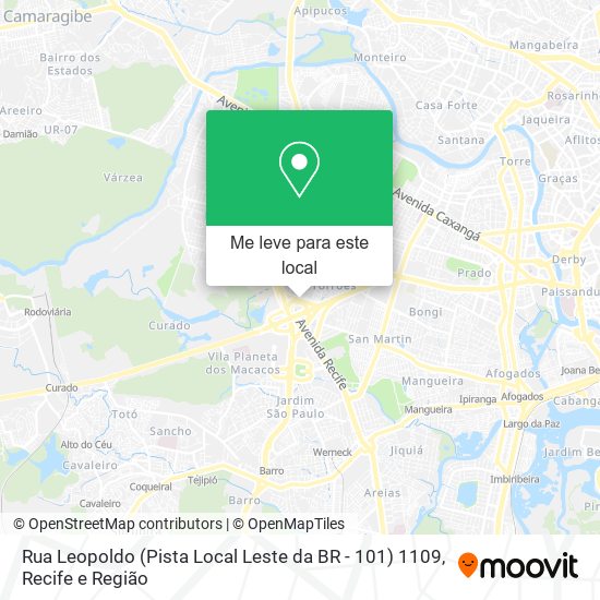Rua Leopoldo (Pista Local Leste da BR - 101) 1109 mapa