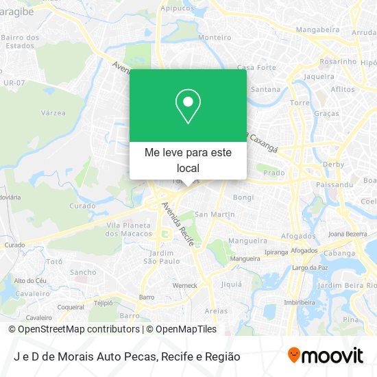 J e D de Morais Auto Pecas mapa