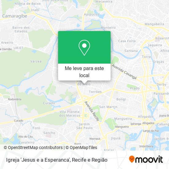 Igreja 'Jesus e a Esperanca' mapa