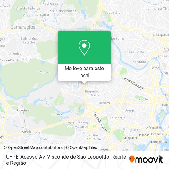 UFPE-Acesso Av. Visconde de São Leopoldo mapa