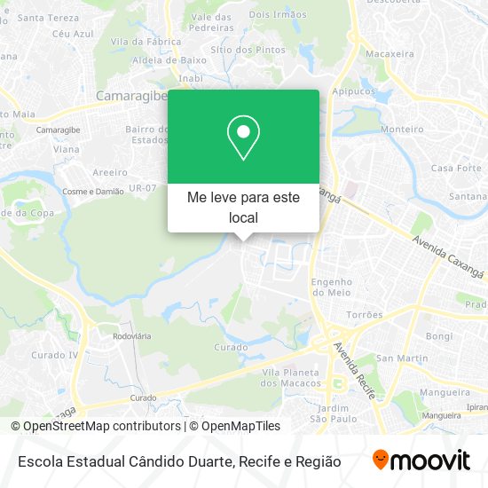 Escola Estadual Cândido Duarte mapa