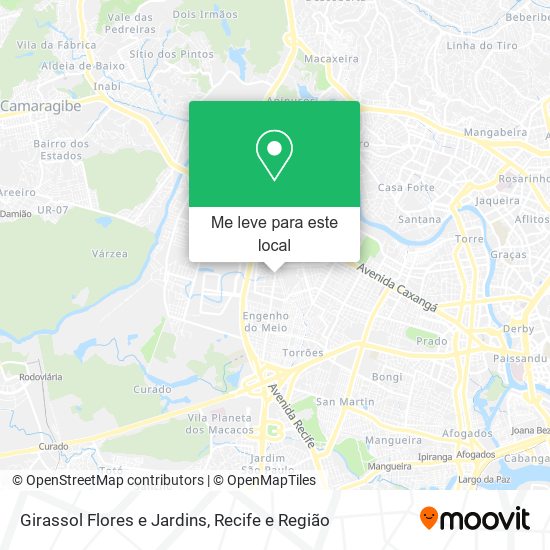 Girassol Flores e Jardins mapa