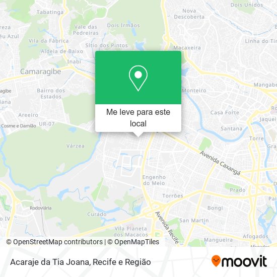 Acaraje da Tia Joana mapa