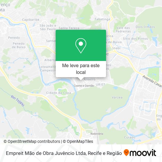 Empreit Mão de Obra Juvêncio Ltda mapa