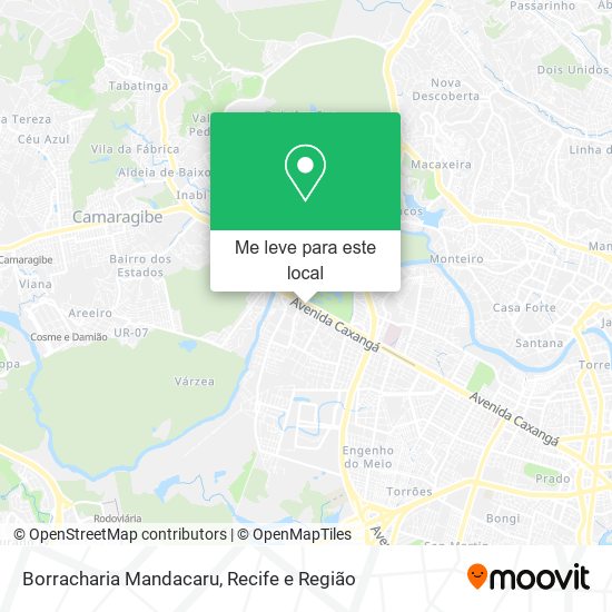 Borracharia Mandacaru mapa