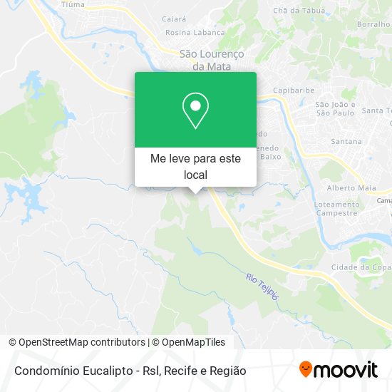 Condomínio Eucalipto - Rsl mapa