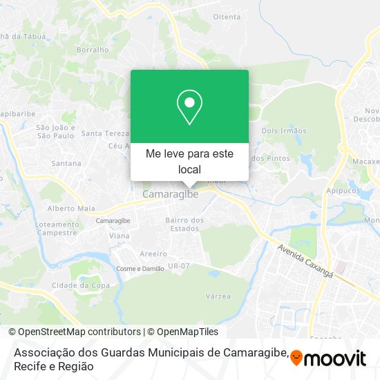Associação dos Guardas Municipais de Camaragibe mapa